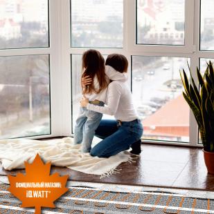 Тонкий самоклеящийся греющий мат IQ FLOOR MAT PRO 200 Вт/м.кв - 1,5 м² 